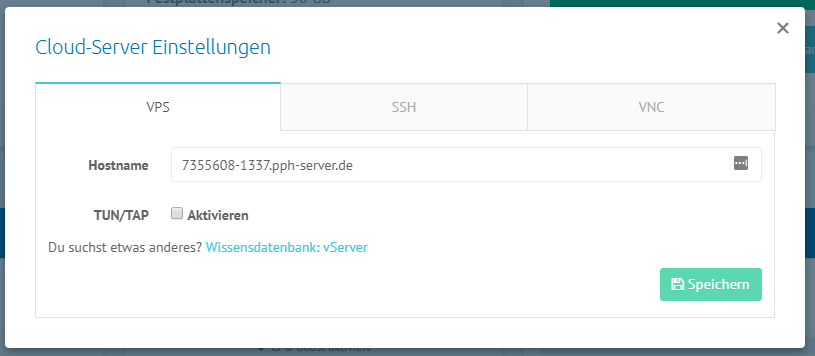 Cloud-Server Einstellungen